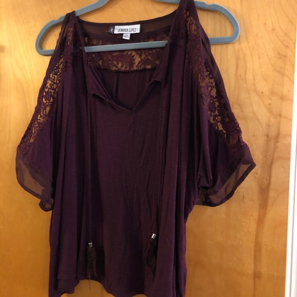 XL Jennifer Lopez blouse gorgeous Purple - Picture 1 of 3